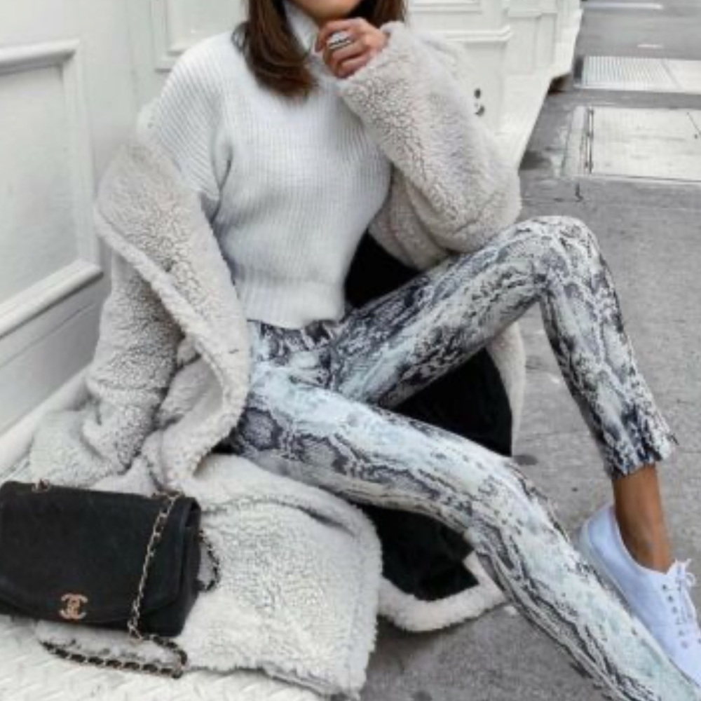 Zara snake print trousers